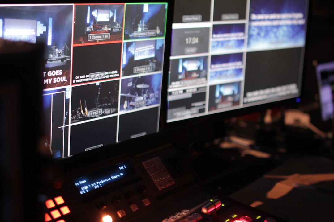 Live news broadcast production in progress